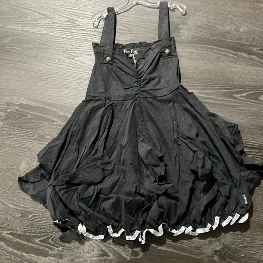 NWT Pom Pom Girls Dark Gray Frill Bubble Dress